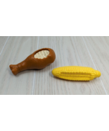 Fisher Price Chompin&#39; Chicken Drumstick Leg Corn on Cob Pretend Play Fun... - $12.86