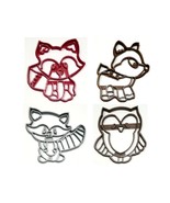 Baby Woodland Creatures Forest Animals Shower Set Of 4 Cookie Cutters US... - $10.99