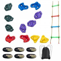 Ninja Tree Climbing Kit 12 Climbing Holds 6 Ratchet Straps Climbing Ladder - £54.59 GBP