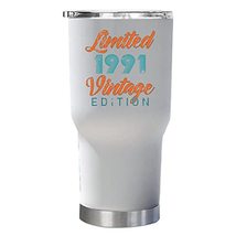 Limited Edition 1991 Tumbler 30oz Vintage Cup With Lid Gift For Women, Men 31th  - £23.70 GBP