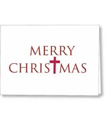 Greeting Card &quot;Merry Christmas&quot; Red Font 2 - $9.90+