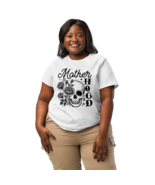 Women’s Organic Ribbed Neck T-Shirt – Motherhood (Cool Heather Grey) - $75.21 CAD