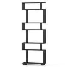 6-Tier Bookcase with Anti-Tipping Kit-Black - Color: Black - $2,411.70 MXN