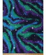 Fleece Northern Lights Aurora Borealis Stars Star Fleece Fabric Print A241.09 - $15.97