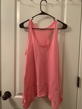 Coconut Creek Women&#39;s Asymmetrical Tank Top Shirt Size L Pink - £25.42 GBP