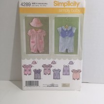Simplicity 4289 Size XXS - L Babies&#39;  Rompers and Hat - £10.24 GBP