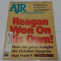 AJR American Journalism Review Magazine March 1993 Reagan Won On His Own - £14.23 GBP