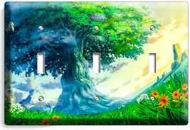 Giant Sequoia Tree Of Life Anime 3 Gang Light Switch Wall Plate Bedroom Hd Decor - £13.37 GBP