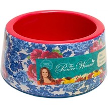 Pioneer Woman Heritage Floral Pet Food Bowl Blue Melamine 14oz Small Dog... - $253.13 MXN