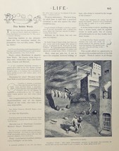 Snapshots in Hades, this is an actual 1905 Life magazine page. illustration and  - £14.24 GBP