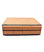 Vintage 2 Drawer VHS Cassette 20 Tape Faux Wood Holder Cabinet Storage C... - $81.39 CAD