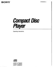 Sony CDP-C89ES Cd Player Owners Manual - £18.20 GBP