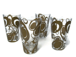 Le Gocce Cerve Mid Century Set of 4 Tumblers Highball Glasses Pop Art Barware  - £57.75 GBP