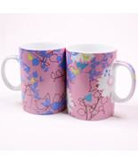 Set Of 2 Starbucks Spring Floral Flowers Coffee Mugs 15 Oz Pink Blue Yel... - $20.56
