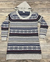 Earthbound Tunic Sweater Women&#39;s Medium Multicolor Stripe Long Sleeve Ho... - £15.03 GBP