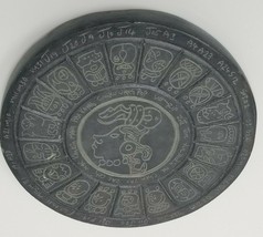 Maya Zodiac Belize Sundial Platter Vintage Small Handmade Stone - £14.91 GBP