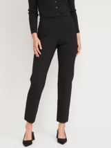 Old Navy Stevie Straight Ankle Pants Womens S Tall Black Ponte Knit Seamed NEW - £20.87 GBP