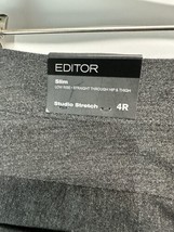 Express Editor Pants Gray Stretch Fabric Dress Pants Slim NEW 4 - £27.84 GBP