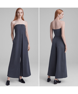 NWT Club Monaco Strapless Satin Jumpsuit Grey 8 $289 - $1,677.12 MXN