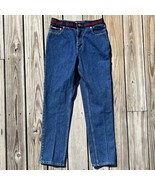 Vtg 90&#39;s Tommy Hilfiger High Waist Straight Jeans Spell Out Logo Waistba... - $51.97 CAD