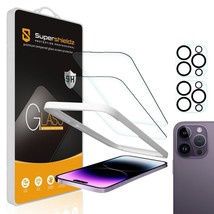 2X Tempered Glass Screen Protector For Iphone 14 Pro Max 6.7&quot;+Lens+Install Tray - £17.63 GBP