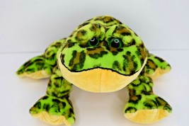 Ganz Webkinz Lil&#39; Bullfrog 9&quot; Stuffed Animal HM114 No Code Green Speckled - £7.00 GBP