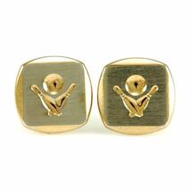 Vintage Retro Mens Cufflinks Bowling Pins Swank 1950S Mens Goldtone Jewlery - $34.00