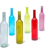 Set of 6 Colorful Wine Bottles for Wine Bottle Holder Tree Garden Art Ya... - $46.32 CAD