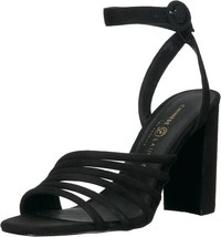 Chinese Laundry women&#39;s jonah fine suede heeled sandal in Black - size 10 - $51.48