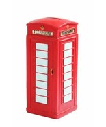 OLD FASHIONED PHONE BOOTH MONEY BANK RESIN RETRO DECOR MEMORABILIA - $38.40 CAD