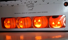 New Halloween 8 LED Jack-o-Lantern String Lights Musical Monster Mash Decor - $22.72