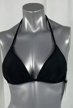 Women&#39;s Islander Mixer Triangle String Bikini Swim Top Black Size L-NEW-SHIP24HR - £11.06 GBP