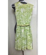 Vintage 1950s House of Nine Green White Floral Foliage Sleeveless Dress ... - $513.53 MXN