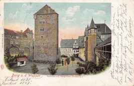 BURG a d WUPPER GERMANY~SCHLOSS mit BERGFRIED~1901 WILHELM FULLE POSTCARD - £8.37 GBP