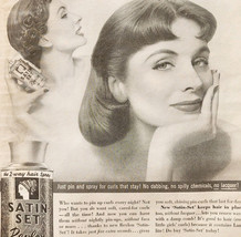 1955 Revlon Satin Set Permanent Curl Advertisement Hair Beauty Hygiene D... - $27.36 CAD
