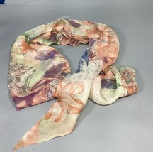 Sheer Silk Floral Scarf - 62x8” - $14.84