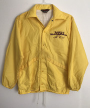 Vintage Pla-Jac By Dunbrooke  MSU M-Club Yellow Snap Cinched Hem Jacket 36/S/38 - £22.17 GBP