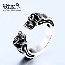 BEIER   Biker  Ring For Man Stainless Steel Unique Punk Men Cool Vintage good lu - £8.37 GBP