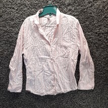 Victoria Secret PJ Top Sleep Shirt Women Medium Pink Stripe Sleepwear To... - $18.47
