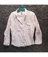 Victoria Secret PJ Top Sleep Shirt Women Medium Pink Stripe Sleepwear To... - £14.74 GBP
