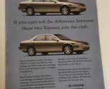 1999 Toyota Camry Vintage Print Ad Advertisement pa19 - £6.32 GBP