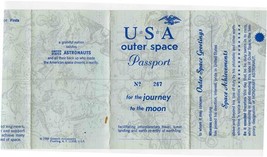USA Outer Space Passport &amp; 1st Day of Issue 1969 First Man on Moon Stamp  - £78.03 GBP