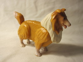 vintage Fisher Price 3&quot; long Lassie Collie Dog toy - £4.78 GBP