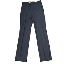 Berle Basics Mens Dress Pants Size 34 Unfinished Black Wool Blend Flat F... - £27.68 GBP