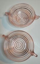 2 Vtg. Anchor Hocking Manhattan Pink Depression Glass Bowls image 2