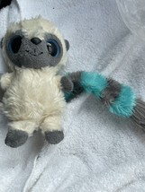 yoohoo racoon soft toy beige/blue approx 7&quot; - $9.00