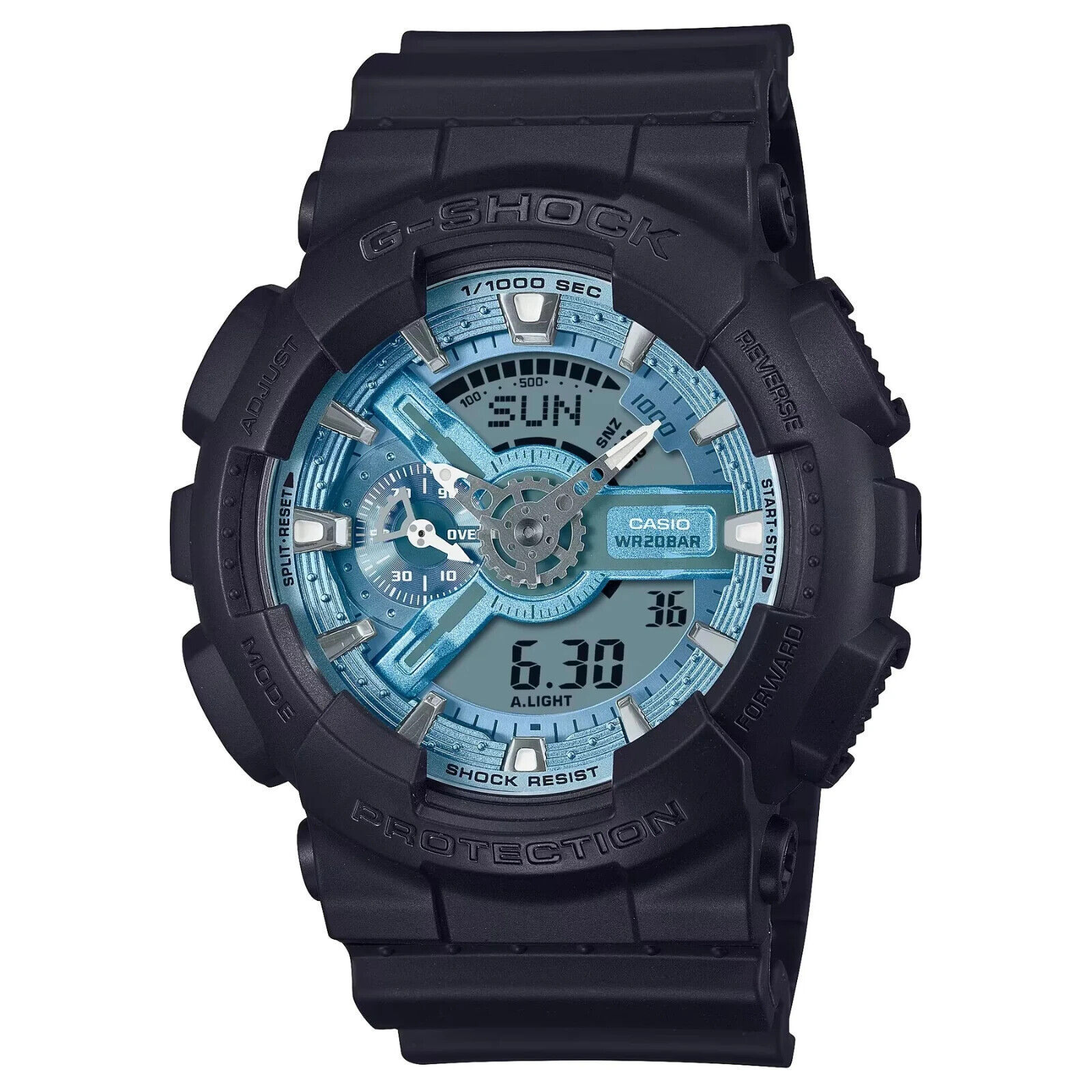 Primary image for Casio G-Shock Analog/Digital Blue Dial Black Watch GA-110CD-1A2 / GA110CD-1A2