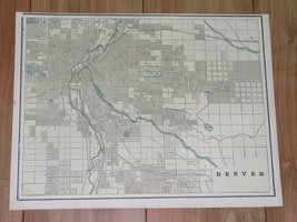 1893 Antique Map Of City Of Denver Colorado / Verso San Francisco California - £23.73 GBP