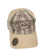 Guinness Hat Cap Beige Green Plaid Bottle Opener Bill Strapback Shamrock... - £9.47 GBP