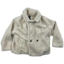 Gap Womens Sherpa Jacket Coat Birch Off White Size XL - £19.75 GBP